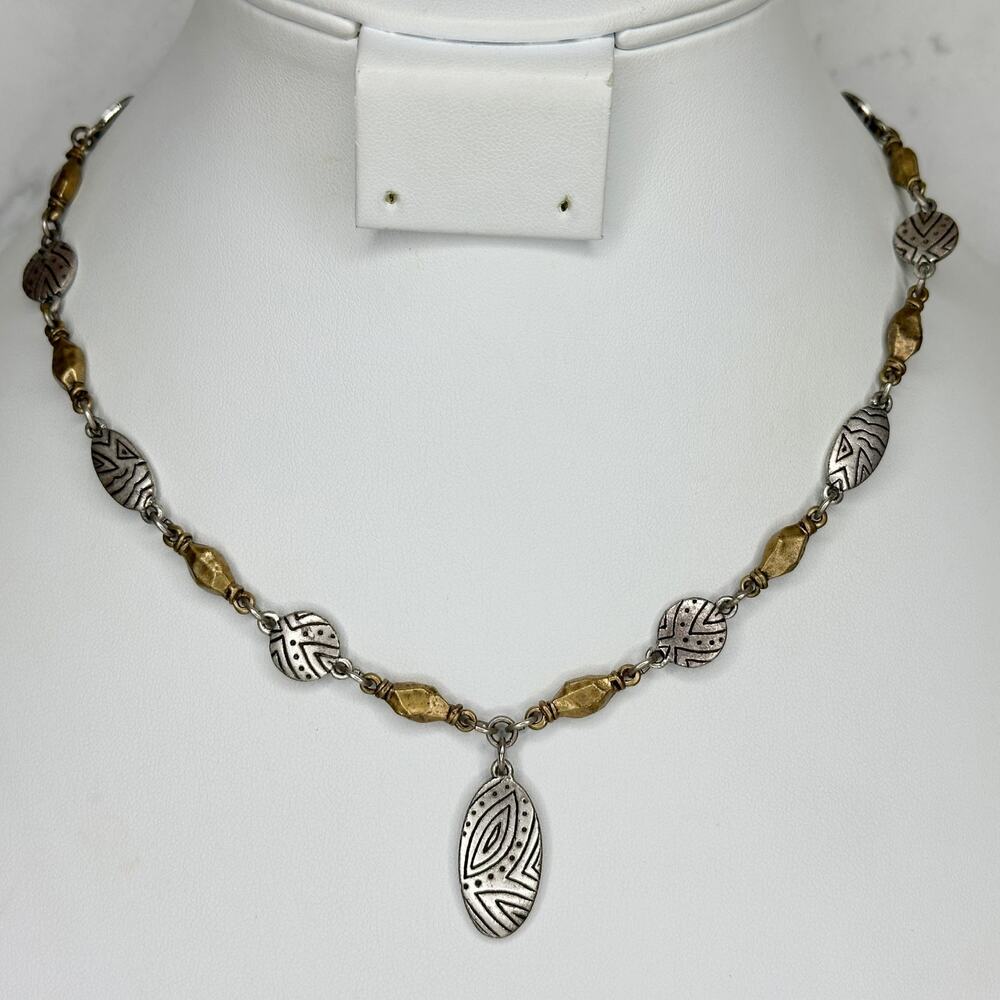Vintage Chico's Mixed Metal Station Necklace ✨